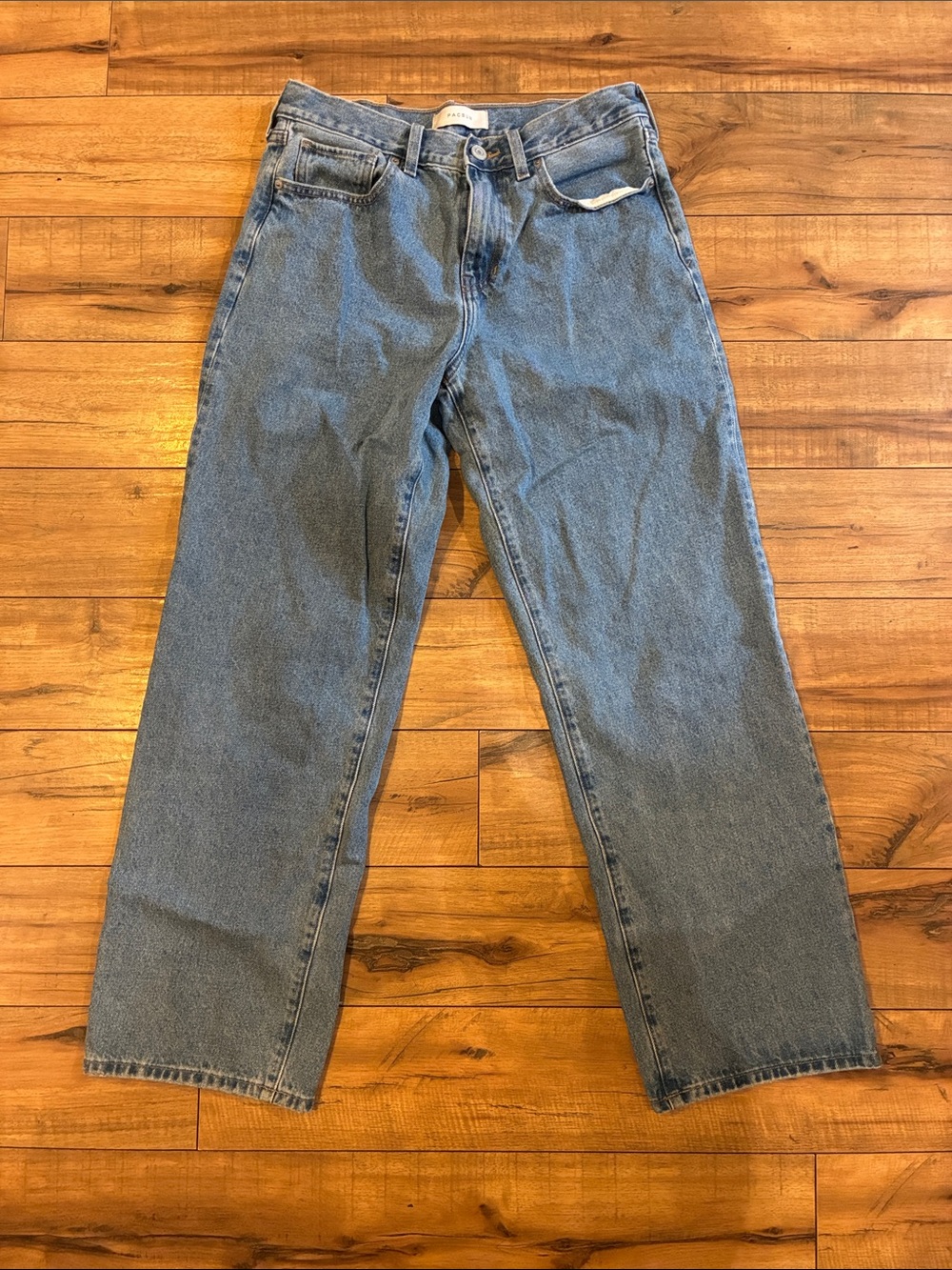 PacSun Men's Dylan Baggy Jeans in Light Blue Denim